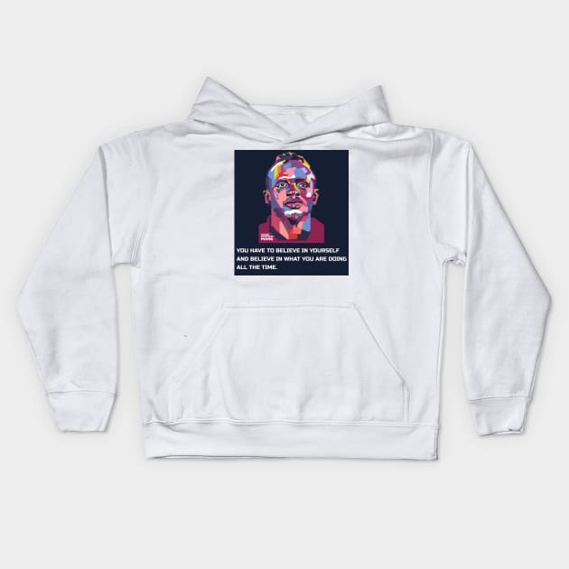 best quotes from sadio mane in WPAP Kids Hoodie by smd90
